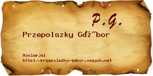 Przepolszky Gábor névjegykártya