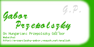 gabor przepolszky business card